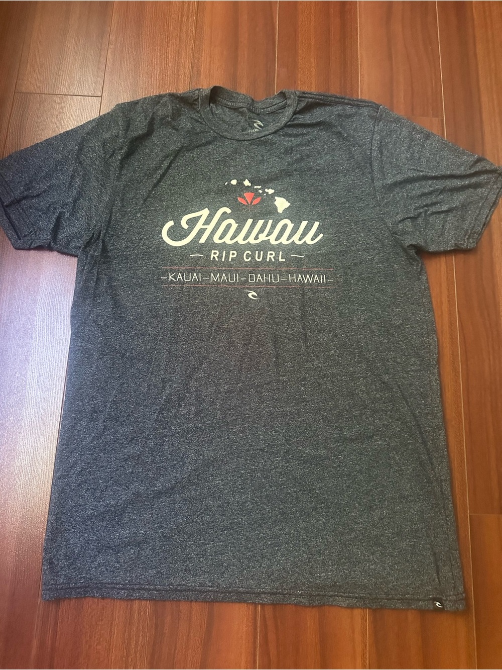 Rip Curl Heather Gray Hawaii Graphic Short Sleeve Tee